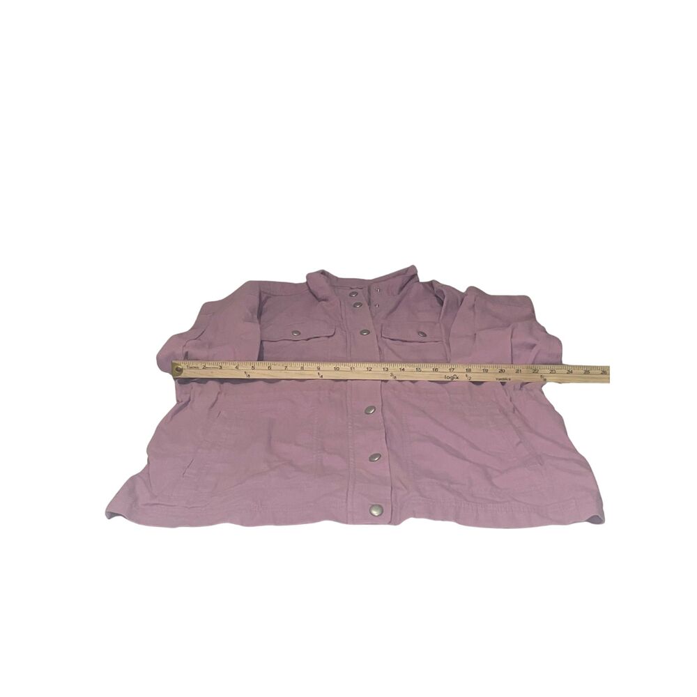 GAP Lilac Utility Jacket - Button Front Shirt Jacket with Pockets - Picture 5 of 10